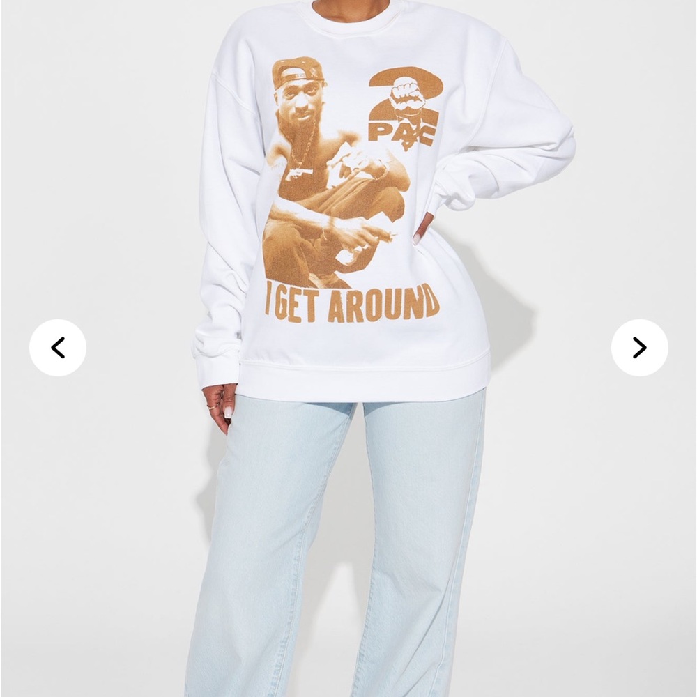 Tupac I Get Around crew neck sweatshirt